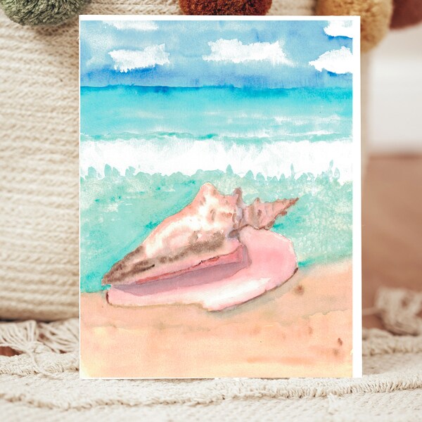 Note Card: Horseshoe Conch Shell