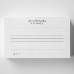 Tarjeta de consejos y deseos, actividad de despedida de soltera, plantilla de Canva digital, descarga instantánea