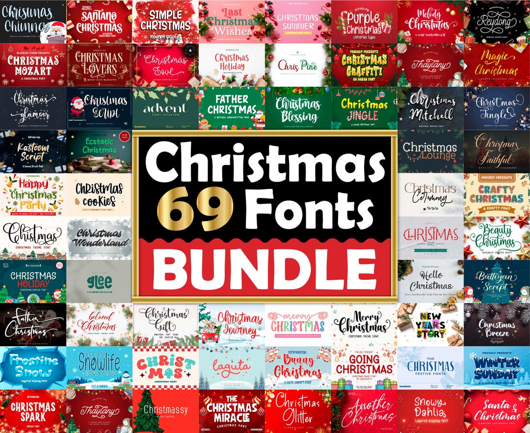 Christmas Procreate Fonts Christmas Script Fonts Christmas Fonts Bundle ...