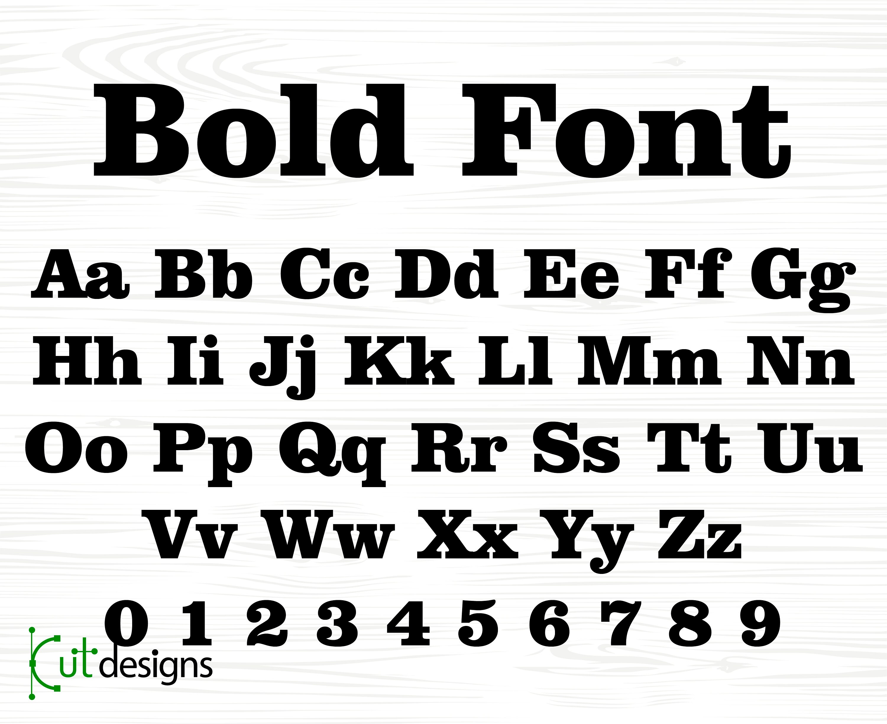 Simple Bold Fonts Alphabet