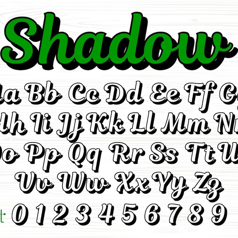 Shadow Outline Fonts - Etsy Canada