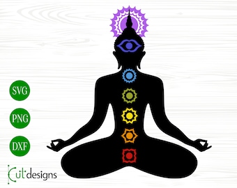Buddha Svg Chakra Svg Yoga Svg Buddha Svg Png Dxf Files for Cricut Silhouette Glowforge Yoga Buddha Svg Buddha Meditation Svg Yoga Poses Svg