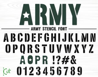 Stencil Font Army Font Military Font Military Stencil Font Army Stencil Font Stencil Letters Font Military Style Font Stencil Font Cricut