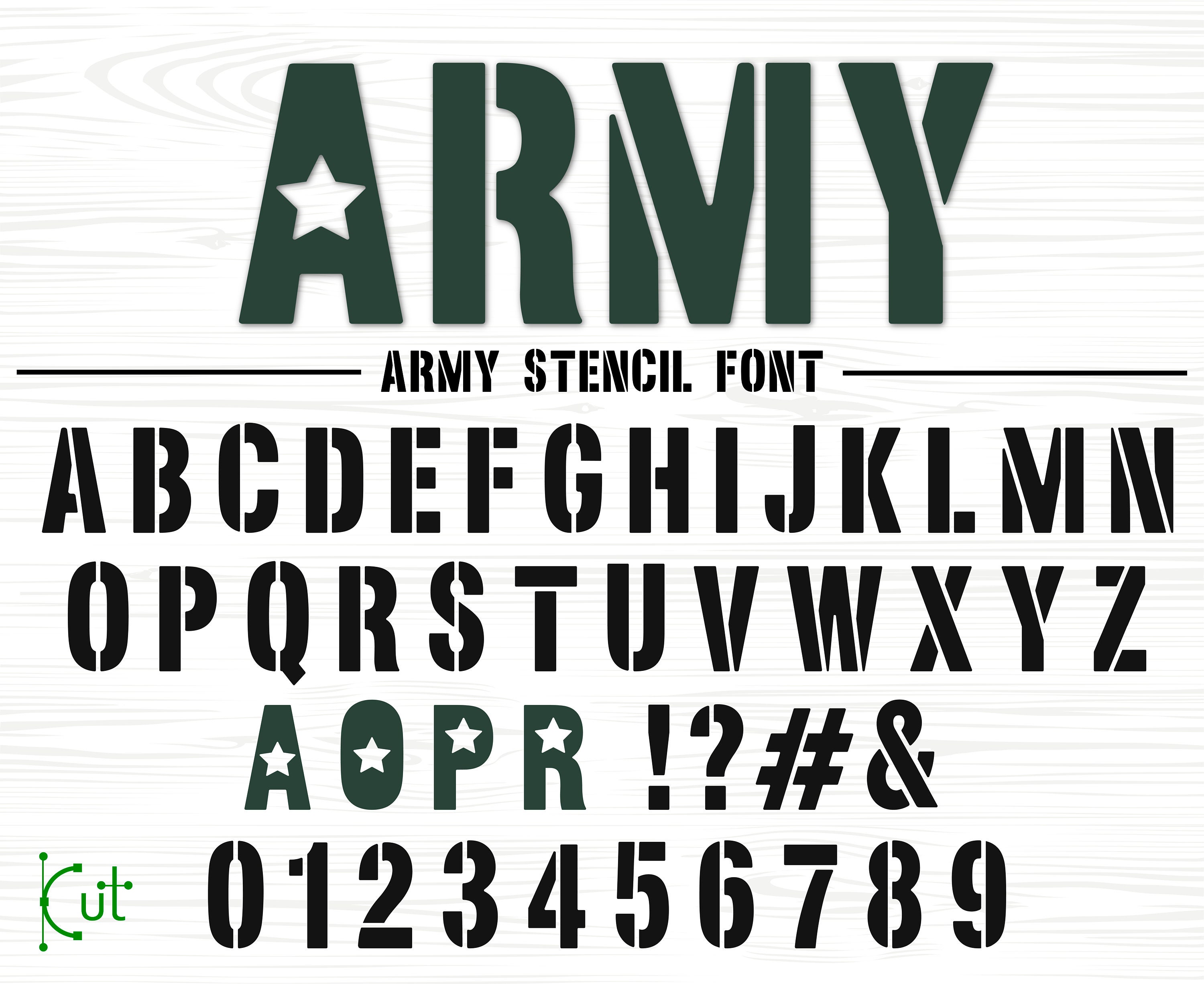 $2/mo - Finance Army Letter Stencils - Reusable Alphabet Stencils - Paint  Your Own Army and Military Signs - Army Stencil Font (1/2 INCH)