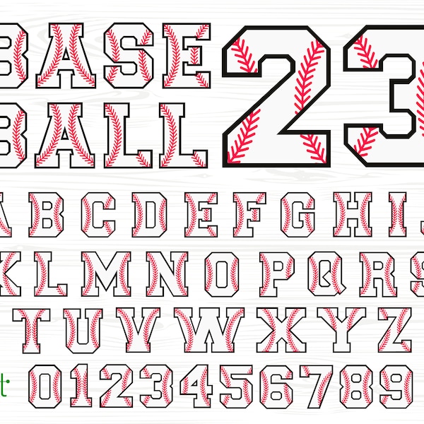 Baseball Font Varsity Font Baseball Font With Stitches Baseball Letters Svg Baseball Alphabet Svg Baseball Stitch Letters Baseball Lace Font
