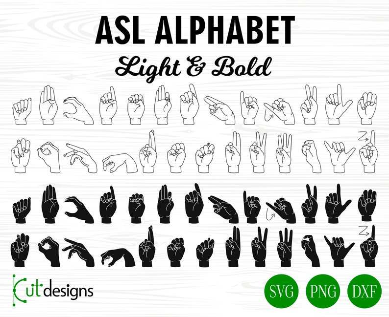 American Sign Language Svg ASL Svg Sign Language Hand Sign - Etsy Canada