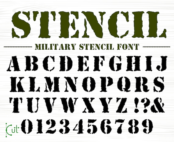 Army Stencil Font (Free Printable US Military Lettering) – DIY