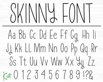 Tall Thin Font Skinny Font Thin Font Tall Skinny Font Tall Letters Font