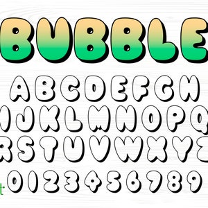 Bubbly Font Bubble Letter Font Cricut Bubble Letter Font Bubble Font Alfabet Graffiti Font Cute Bubble Letters 70s Font Retro Bubble Font