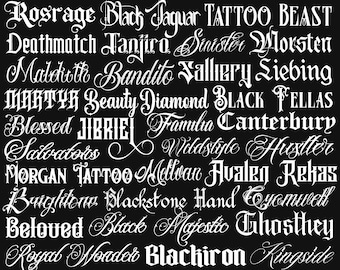 Tattoo Fonts Procreate Fonts Handwritten Font Cursive Script Tattoo Script Calligraphy Script Vintage Fonts Cricut Fonts Canva Fonts Ttf Otf