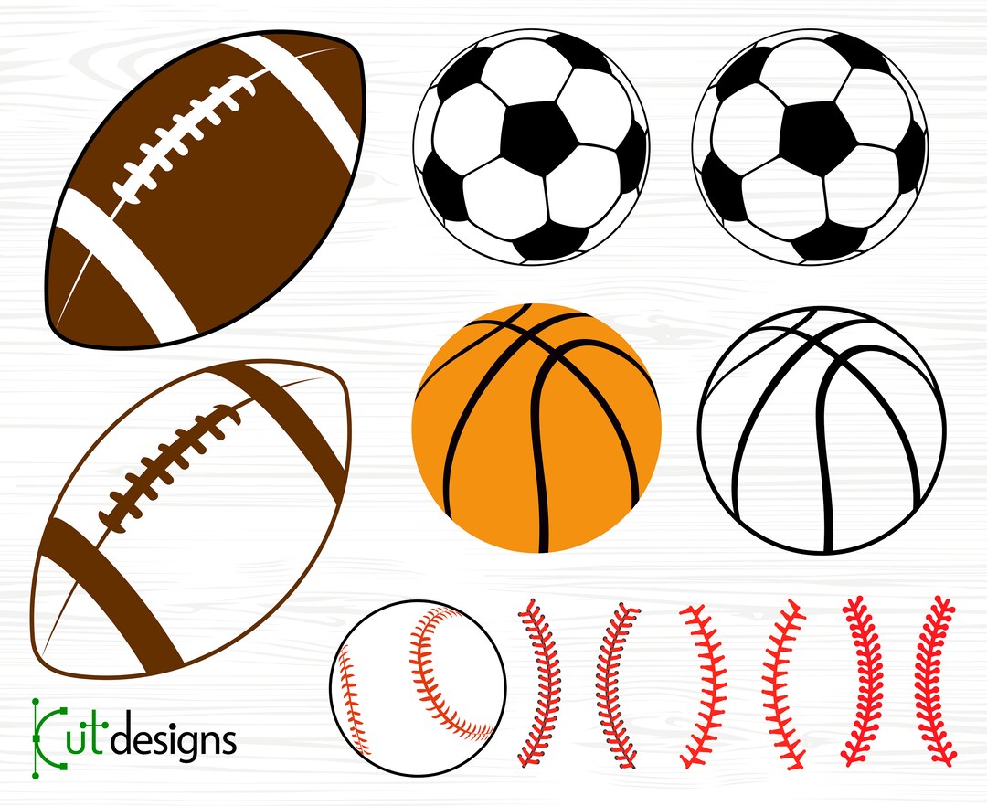 Soccer Ball Svg Football Ball Svg Baseball Ball Svg Basketball Ball Svg