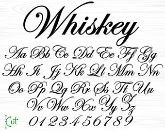 Police de whisky cursive Police cursive Lettres cursives Svg Bourbon Police Scotch Police vintage Police Whisky Style de police Vieille police cursive Svg