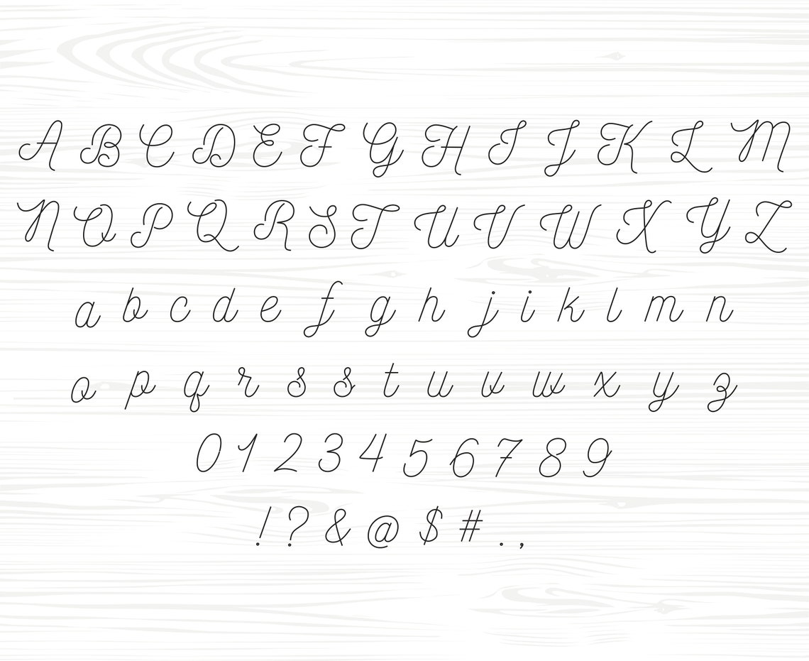 Cursive Font for Cricut Pen Silhouette Glowforge Single Line - Etsy