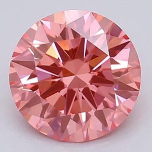 Fancy Vivid Pink Lab Grown Diamond, IGI Certified Diamond, 2.00ct Pink Round Cut Diamond, Loose Diamond for Engagement Ring Custom,