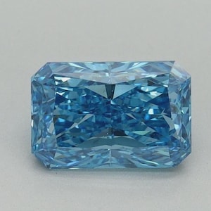 2.00 CT Radiant Cut Blue Lab Grown Diamond, Fancy Color Blue Diamond for Custom Engagement Ring, Wedding Ring, Rare Blue Color Lab Diamond