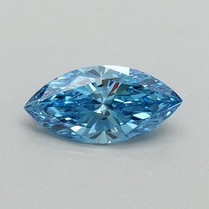 Fancy Vivid Blue Diamond, 2.00CT Marquise Cut Lab Grown Diamond, IGI Certified VS1 Diamond, Blue Diamond for Her, Custom Engagement Ring