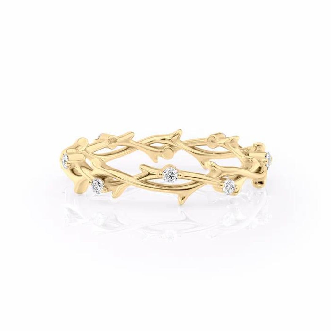 14k Solid Gold Lab Grown Diamond Wedding Band / Full Infinity ...