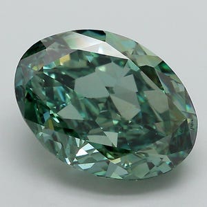 Fancy Vivid Green Diamond, IGI Certified 2.00CT Oval Lab Grown Diamond, Engagement Ring, or Pendant, Green Diamond For Women, Birthday Gift