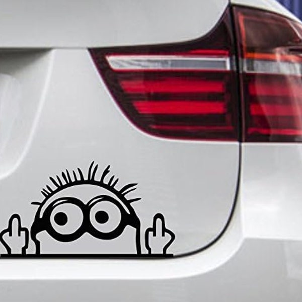 Car sticker Minion Stinky Finger Tuning Decal Sticker