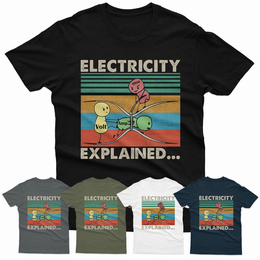 Electricity Explained Tshirt Electricity Explained 80s Etsy