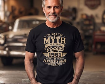 The Man The Myth The Legend Perfectly Aged 1961 65th Birthday Men T Shirt