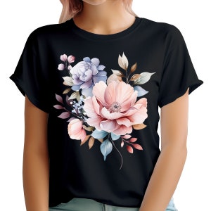 Flower Gift For Her Wildflower Nature Floral Tee Gardener Womens T-Shirts #NED