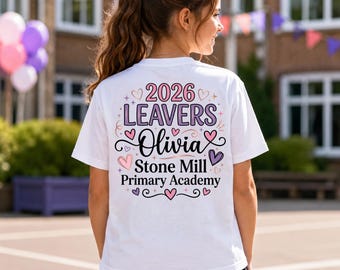Personalised 2026 Leavers T Shirt School Graduation Tee Kids