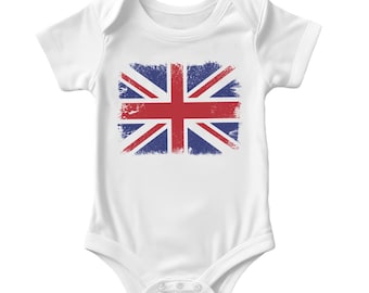 Union Jack Baby Bodysuit: British Flag Souvenir Present for Infants