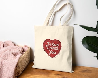 Jesus love you tote bag | organic cotton tote