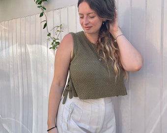 05 Tie Side Tank | Knitting Pattern
