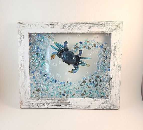 crushed glass resin art suncatcher