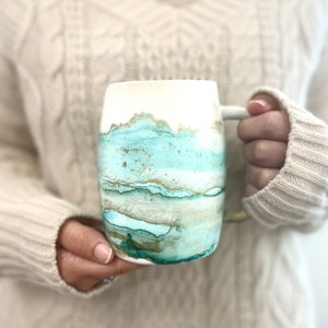 Alcohol Ink Tumbler, Personalized Custom Epoxy Cup, Birthday Gift for Wife, Skinny Tumbler.