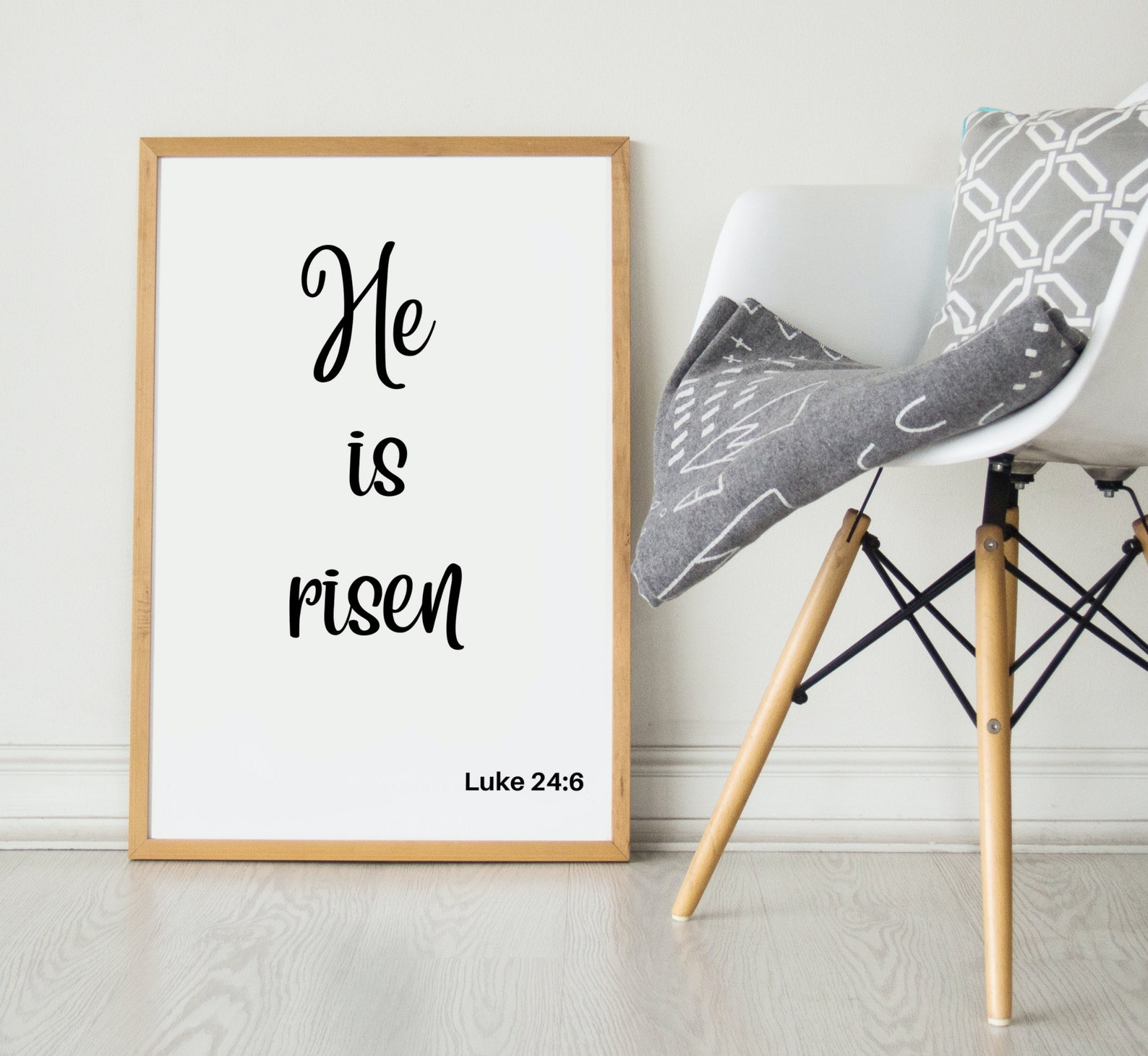 Luke 246 He is Risen Bible Verse Print Bible Verse Wall Art Etsy