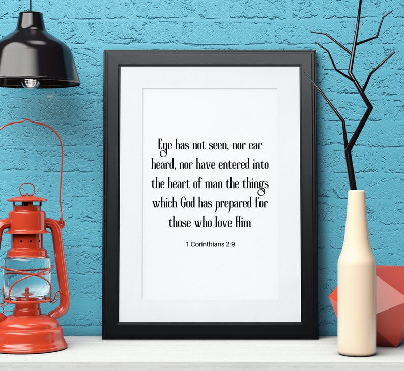 1 Corinthians 29 Eye Has Not Seen Bible Verse Print Bible Etsy