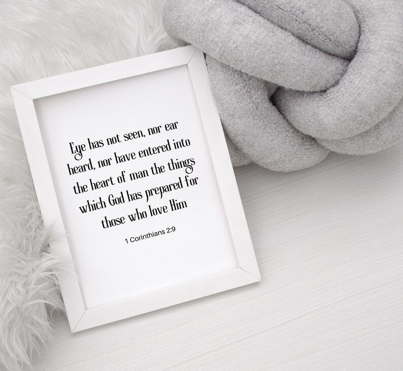 1 Corinthians 29 Eye Has Not Seen Bible Verse Print Bible Etsy