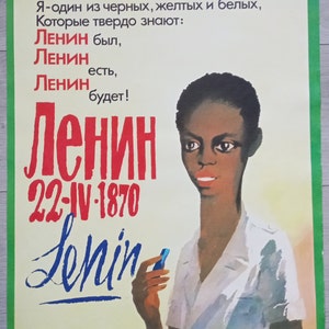 Cartel retro Cartel vintage original Creador del partido comunista soviético Lenin Líder de la URSS #17