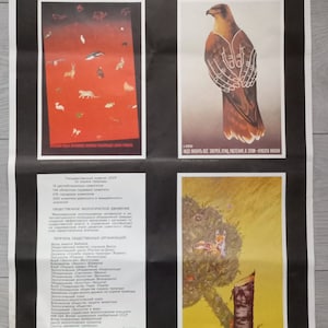 Cartel ecológico soviético vintage original Seguridad ambiental GreenPeace #23