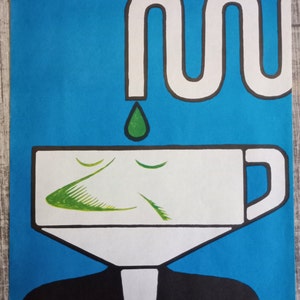 Cartel soviético original vintage Propaganda contra el alcohol URSS #19
