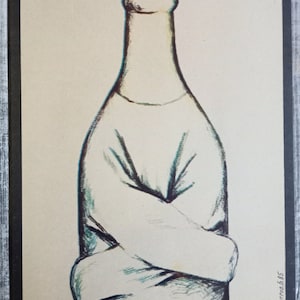 Cartel soviético original vintage Propaganda contra el alcohol URSS #33