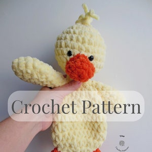 Duck CROCHET PATTERN - Oscar the Duck | Crochet Plushie | Duck Lovey | Crochet Duck