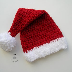 PATRÓN DE GANCHILLO - Gorro de Papá Noel / Gorro de Papá Noel a crochet / Gorro navideño / Tallas desde bebé hasta adulto