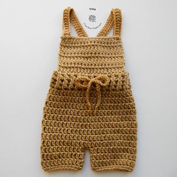 CROCHET PATTERN Baby Romper, Baby Bodysuit, Crochet Overall, Photo Prop, Shower Gift, PDF Download | Sizes Newborn - 24 Months