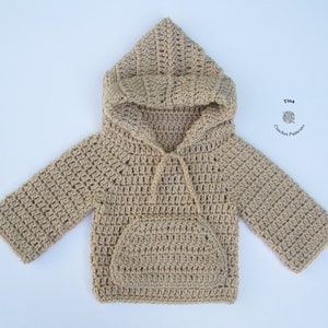 CROCHET PATTERN - Baby Hoodie | Crochet Baby Hoodie | Crochet Cardigan | Crochet Baby Sweater | Sizes 0 - 12 | 12 - 24 months