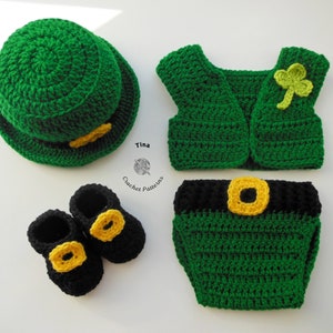 CROCHET PATTERN - Leprechaun Baby Costume | St Patrick's Day Baby Costume | Leprechaun Photo Prop | Sizes 0 - 12 months