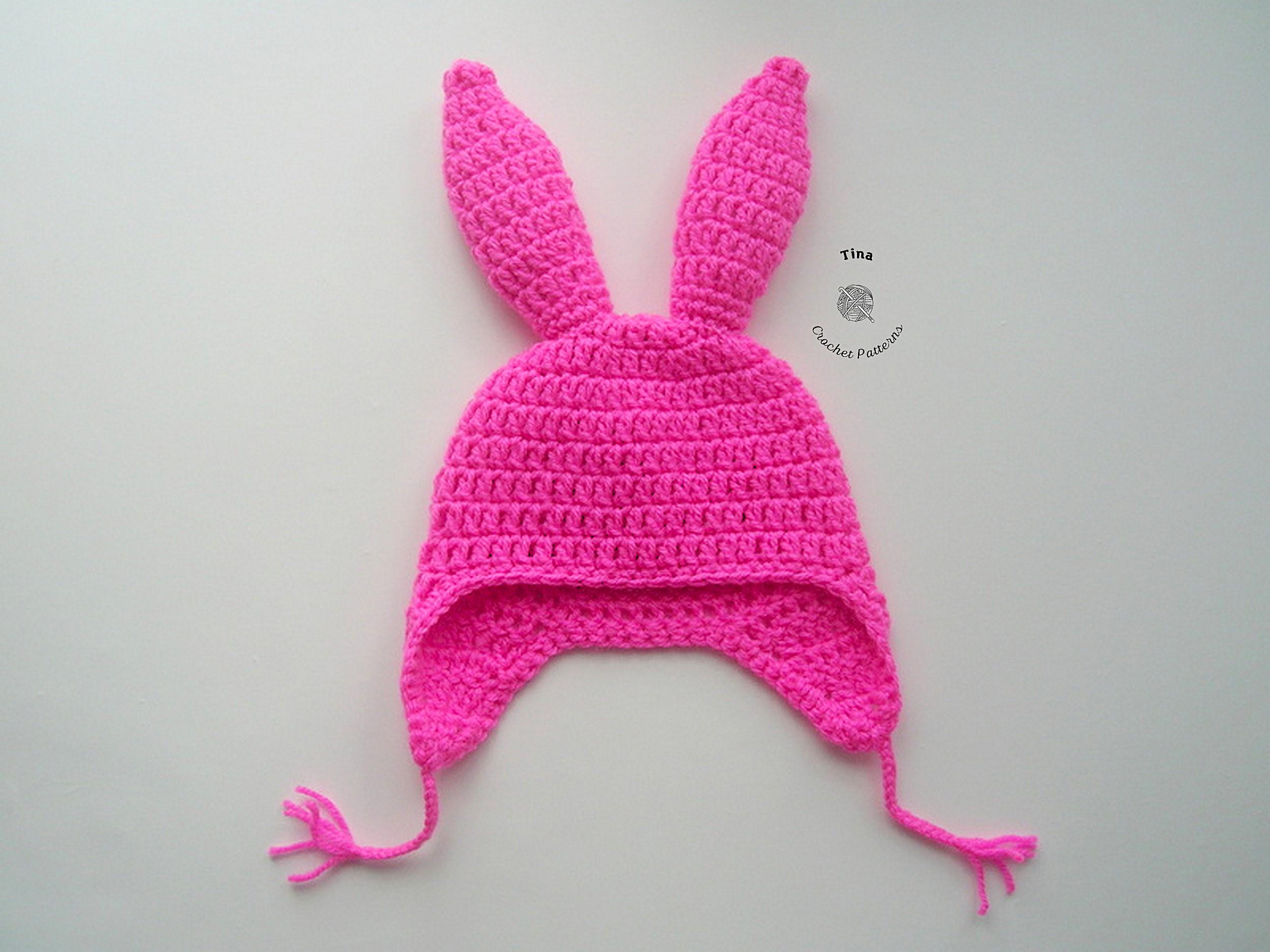 Häkelanleitung Rosa Osterhase Hut Häkelanleitung Osterhase Anfänger Freundliches Muster PDF Sofortiger digitaler Download Größen von Baby bis Erwachsener