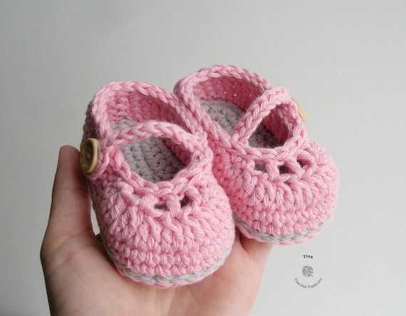 Patucos bebe niña rosa, zapatitos crochet recién nacido, patucos
