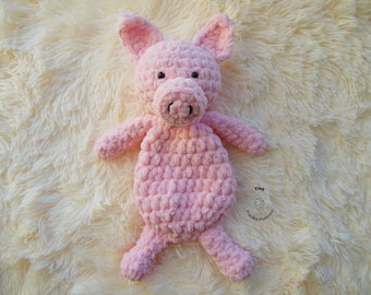 CROCHET Piglet PATTERN - Molly the Piglet Plush Snuggler | Crochet Piglet Toy | Piglet Amigurumi | Easy Crochet Pattern | Crochet Animal