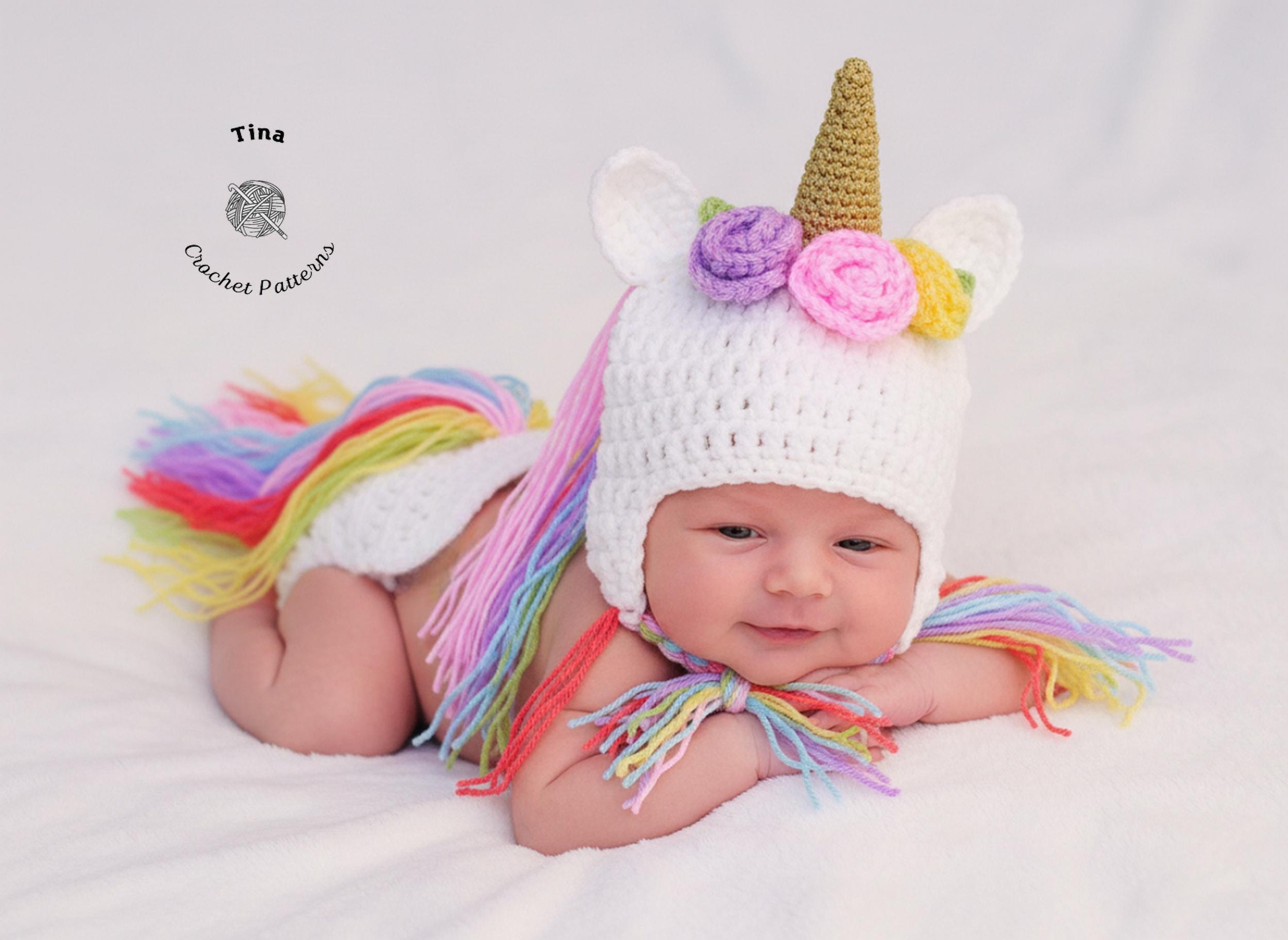 20 Unicorn Hat Crochet Patterns for Magical Hats in Baby, Kids, and Adult Sizes 19 Crochet Pattern Baby Unicorn Outfit