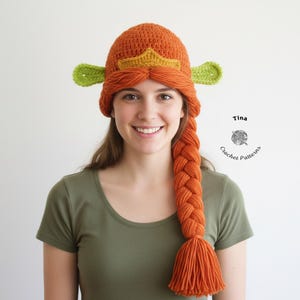 CROCHET PATTERN | Princess Wig, Halloween Hat, Photo Prop, Shower Gift, PDF Download, Easy | Sizes from Baby to Adult image 8