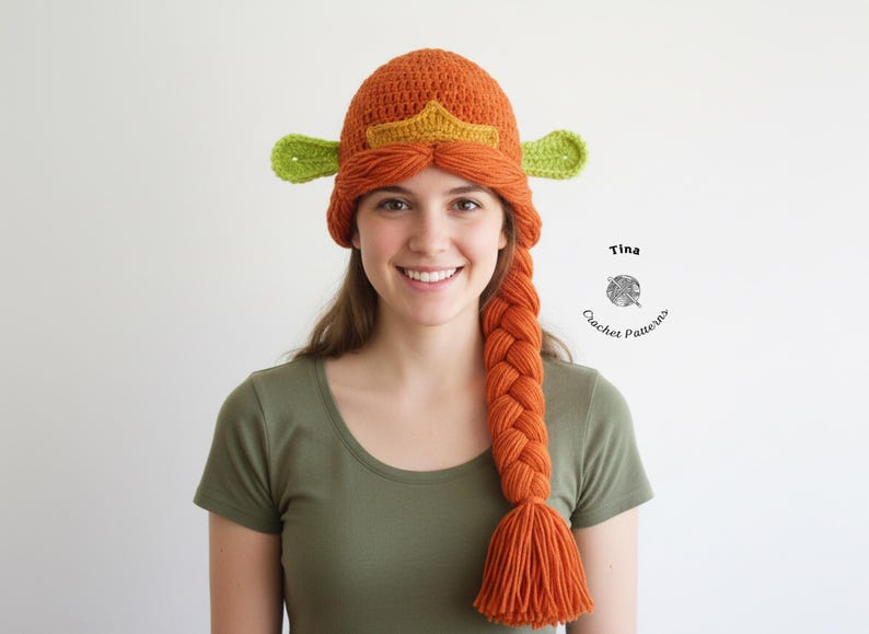 CROCHET PATTERN | Princess Wig, Halloween Hat, Photo Prop, Shower Gift, PDF Download, Easy | Sizes from Baby to Adult image 8